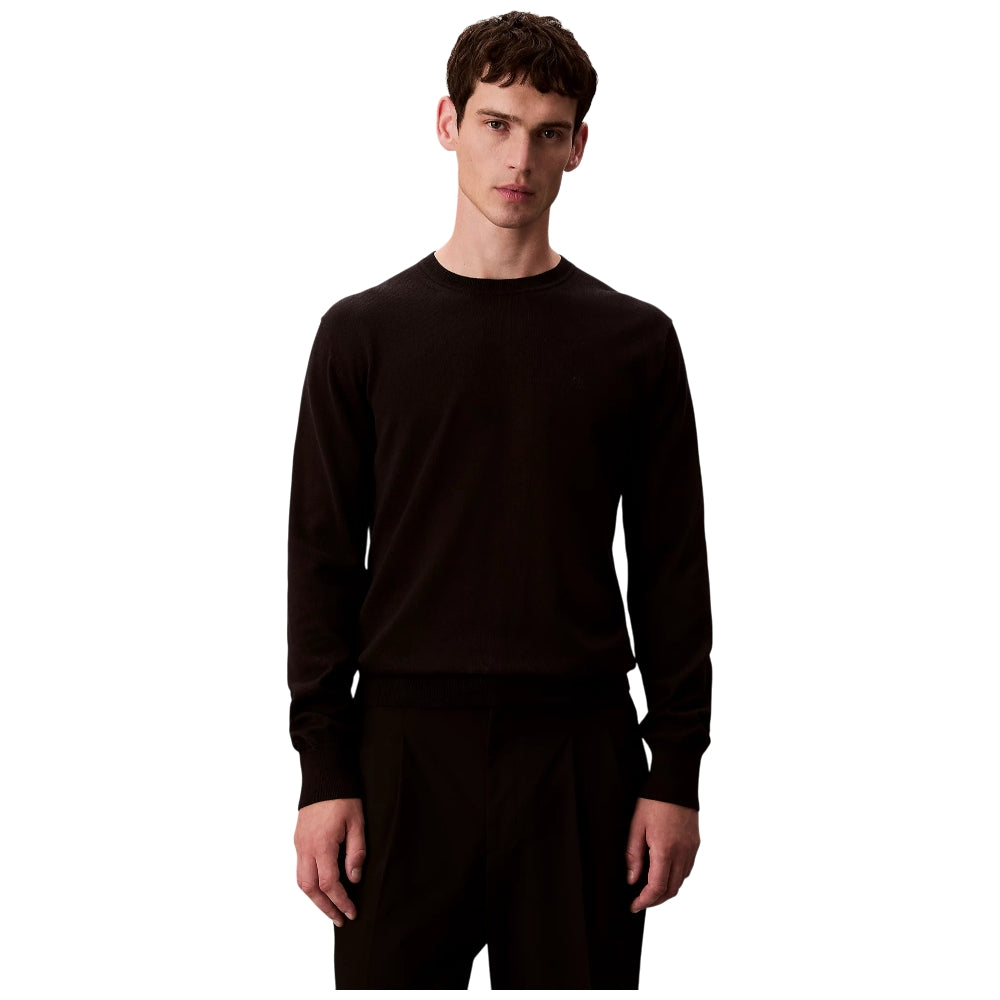 Calvin Klein pullover nero supima cotton LV040BM343UB1 Maglieria Calvin Klein