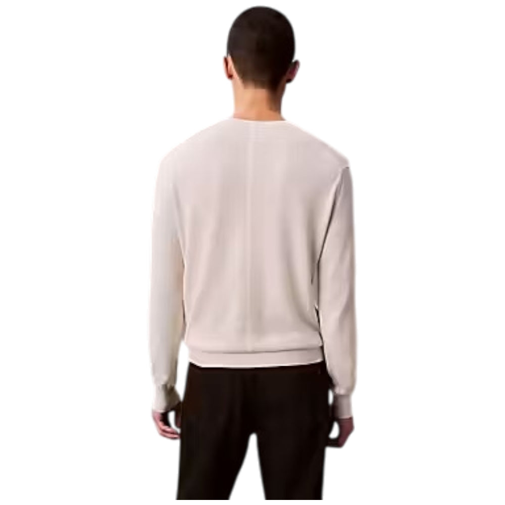 Calvin Klein pullover supima cotton panna LV040BM343YAS Maglieria Calvin Klein