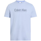 Calvin Klein t-shirt celeste doppio logo K10K114149DWE T-shirt Calvin Klein