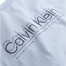 Calvin Klein t-shirt celeste doppio logo K10K114149DWE T-shirt Calvin Klein
