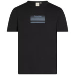 T-shirt nera Calvin Klein con stampa grafica rettangolare frontale