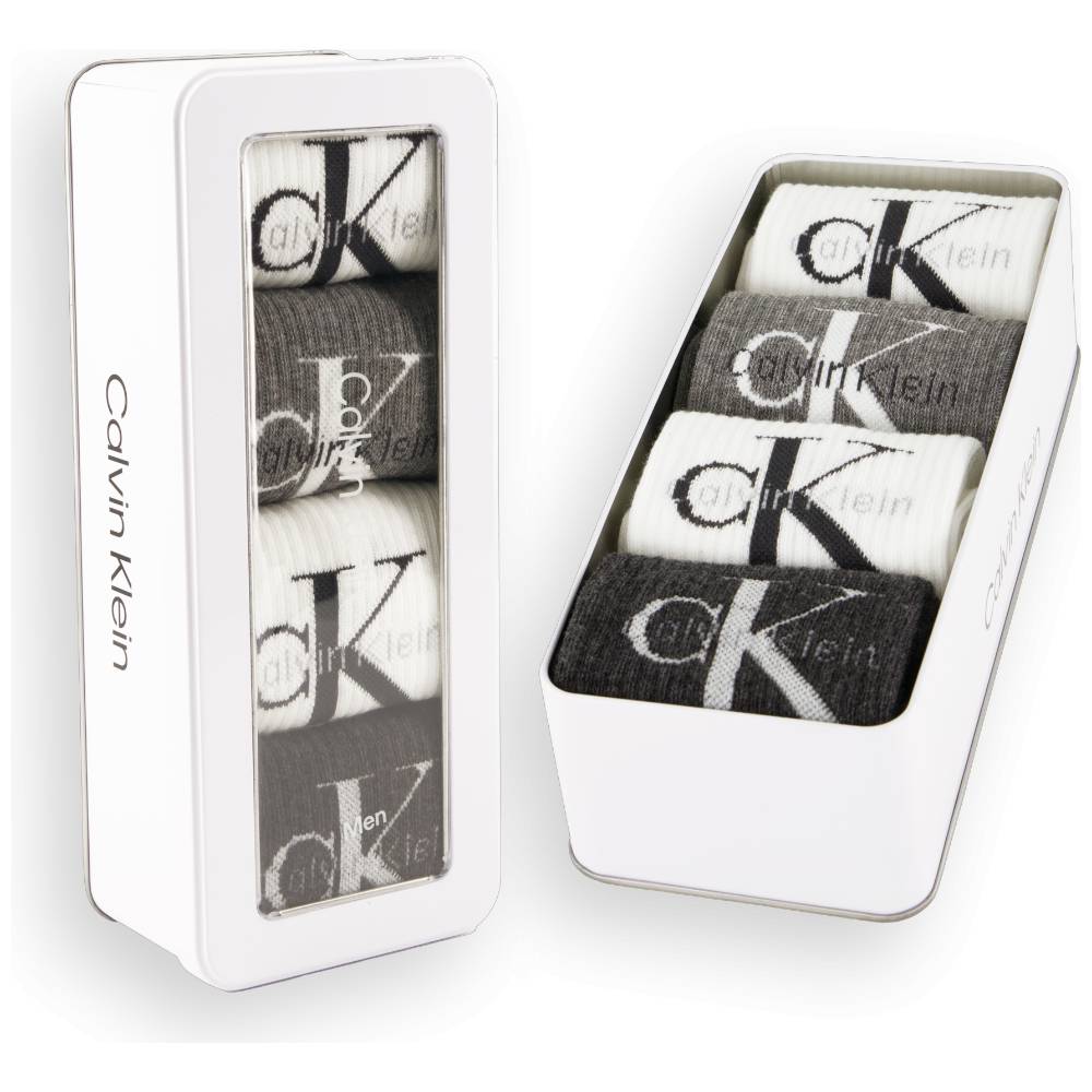 Calvin Klein uomo pack 4 calze grigio bianco 701235982002801 Intimo Calvin Klein