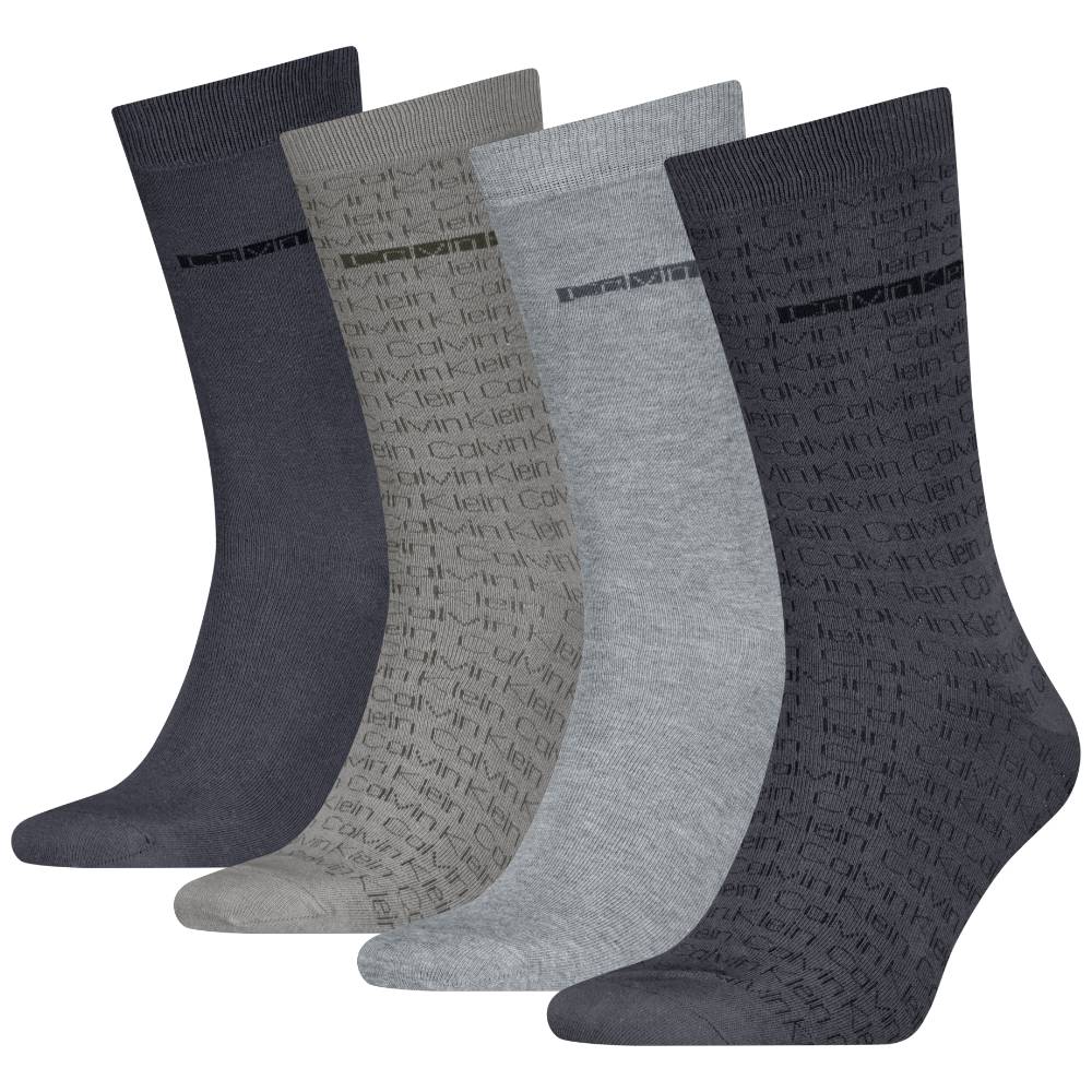 Calvin Klein uomo pack 4 calze grigio combo 701235980002801 Intimo Calvin Klein