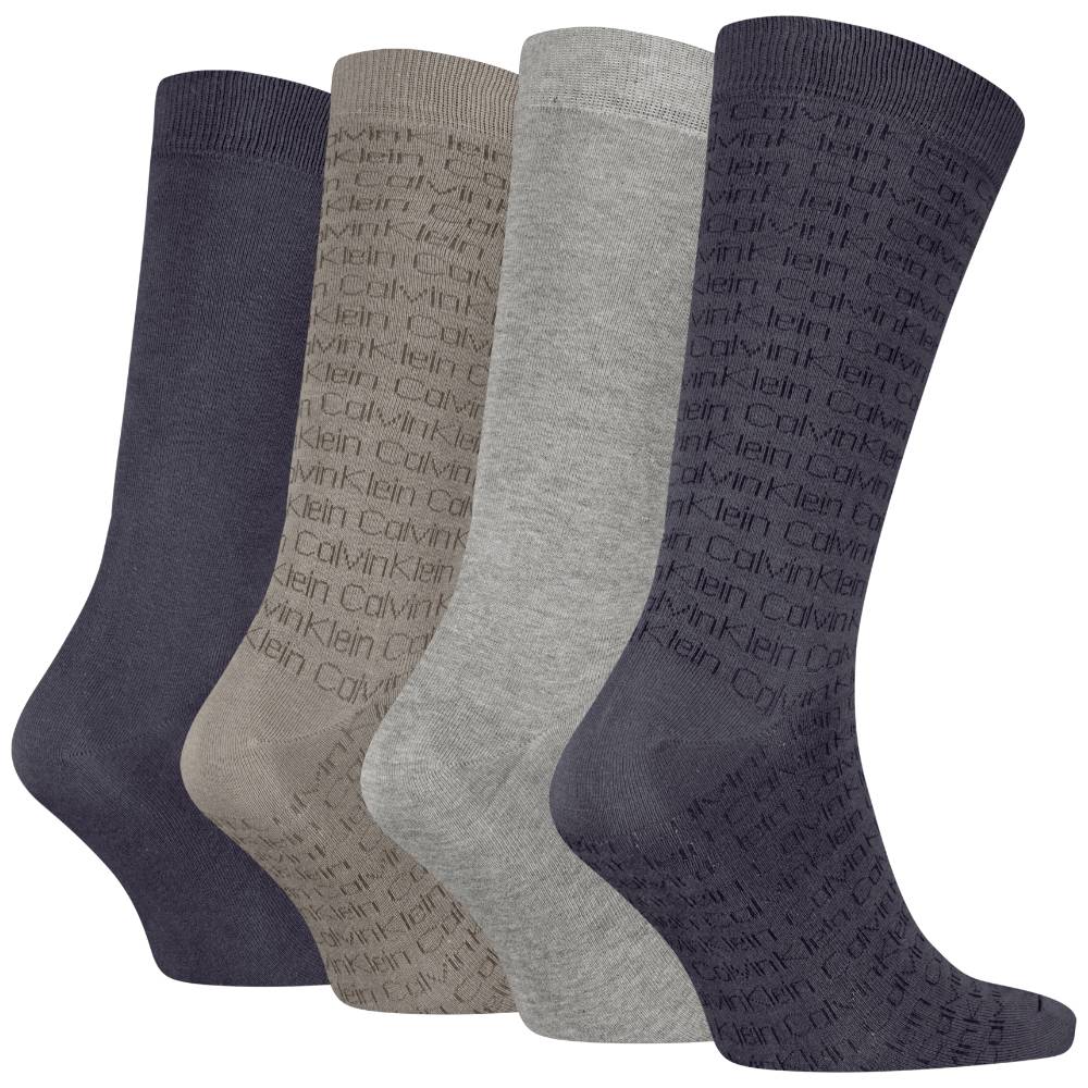 Calvin Klein uomo pack 4 calze grigio combo 701235980002801 Intimo Calvin Klein