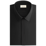Camicia nera extra slim Calvin Klien con colletto classico e bottoni frontali