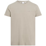 T-shirt Calvin Klein slim fit in tessuto elasticizzato color sabbia, girocollo