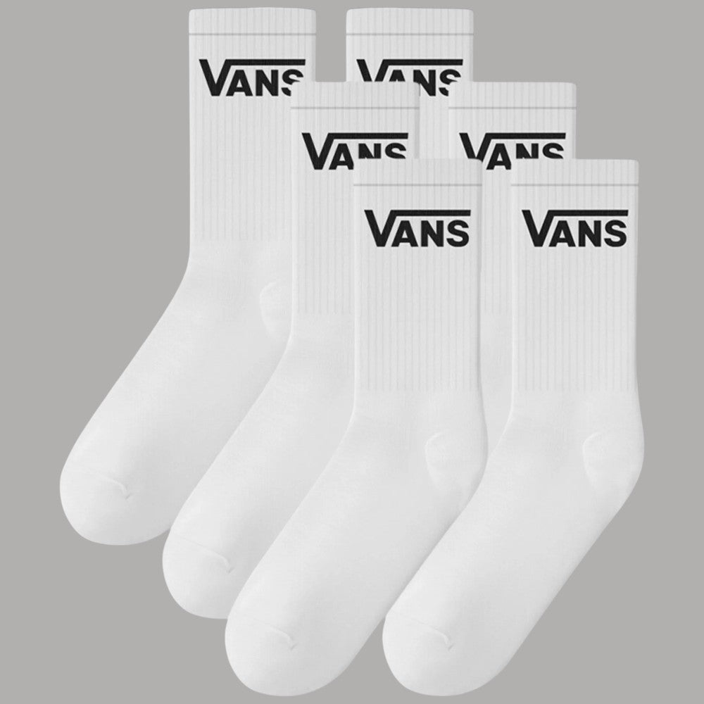 Calzini Vans Classic Half Crew Unisex - Set 6 Paia Bianchi - Prodotti di Classe