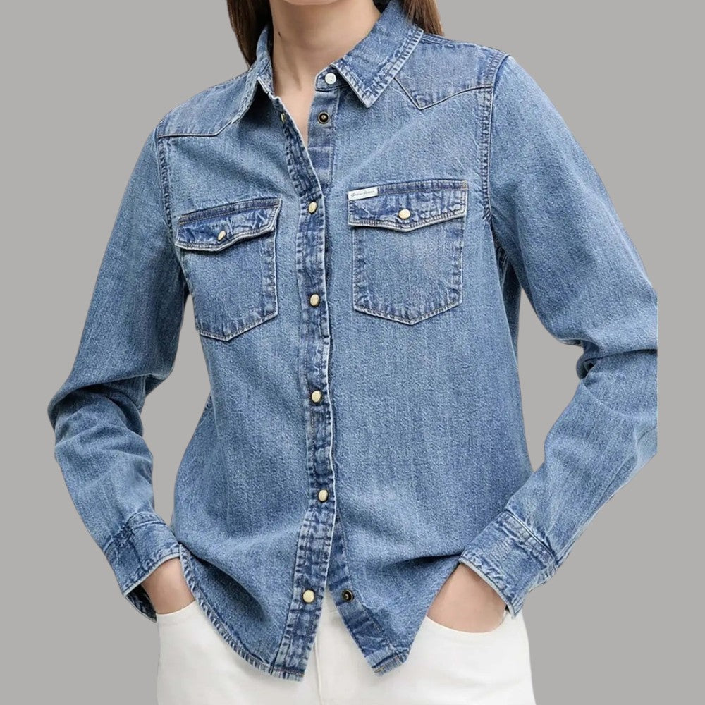 Guess GJ camicia in denim W5RH35D5M81 - Prodotti di Classe