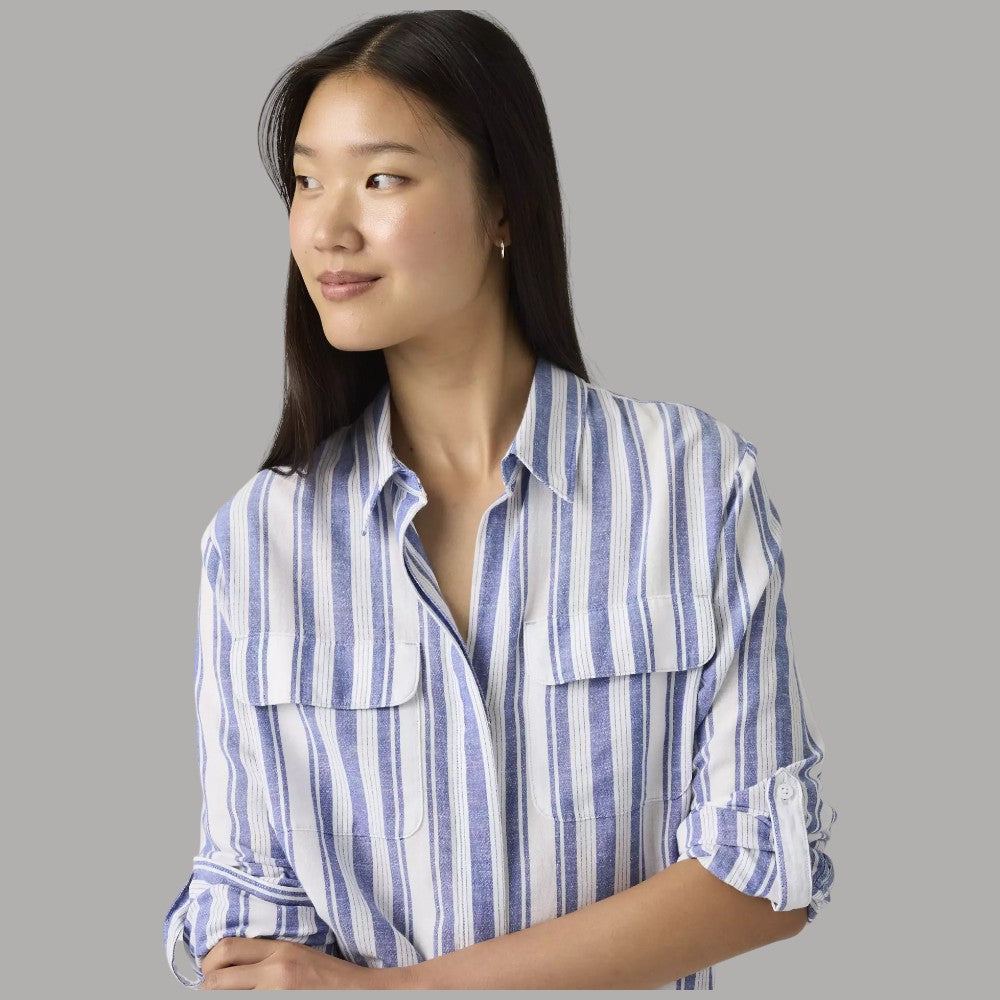 Camicia Levi's Donna Righe Lino Cotone Elaine Utility - Prodotti di Classe