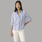 Camicia Levi's Donna Righe Lino Cotone Elaine Utility - Prodotti di Classe