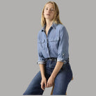Camicia Levi's Elaine Utility a Righe in Lyocell Comoda e informale - Prodotti di Classe