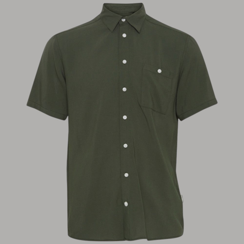 Camicia Maniche Corte Verde Uomo con Bottoni e Taschino - Prodotti di Classe