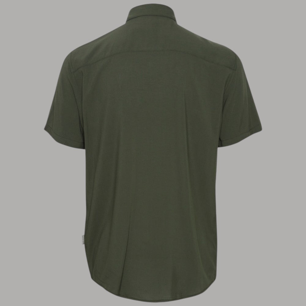 Camicia Maniche Corte Verde Uomo con Bottoni e Taschino - Prodotti di Classe