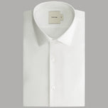 Camicia slim Calvin Klein bianca con colletto e patta abbottonata
