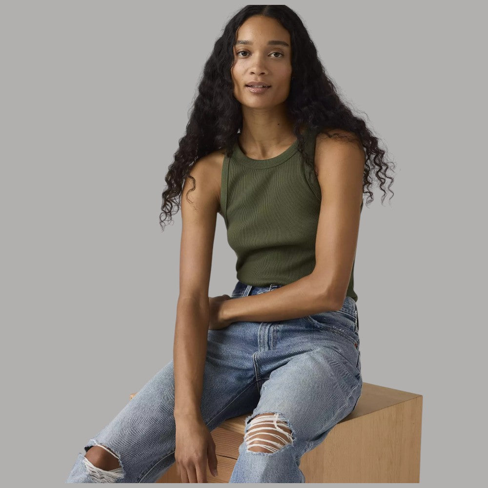 Canotta Levi's Slim Aderente Cotone a Coste Red Tab - Prodotti di Classe