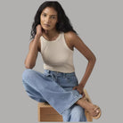 Canotta Levi's Slim Aderente Cotone a Coste Red Tab - Prodotti di Classe