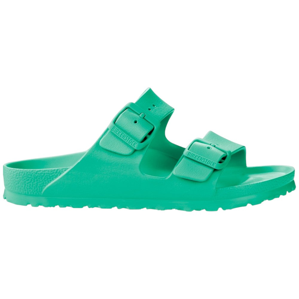 Ciabatte Birkenstock Arizona Eva verdi, vista laterale, doppia fibbia regolabile