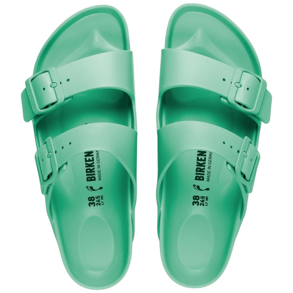 Ciabatte Birkenstock Arizona Eva verdi, interno con marcature e indicazione taglia