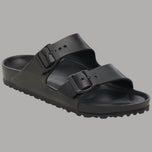 Ciabatte Birkenstock Arizona nere in EVA con due cinturini e fibbie, suola spessa