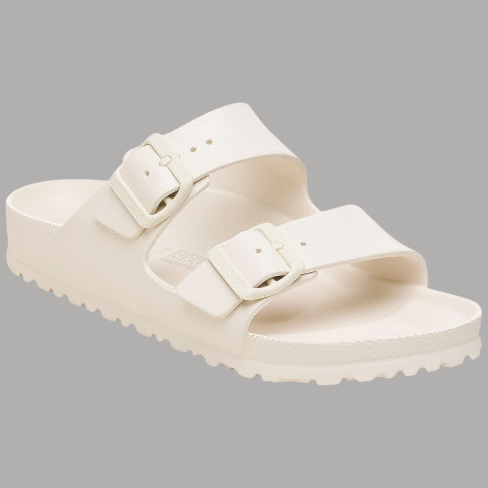 Ciabatte Birkenstock Arizona in EVA panna, con due fibbie e suola scanalata