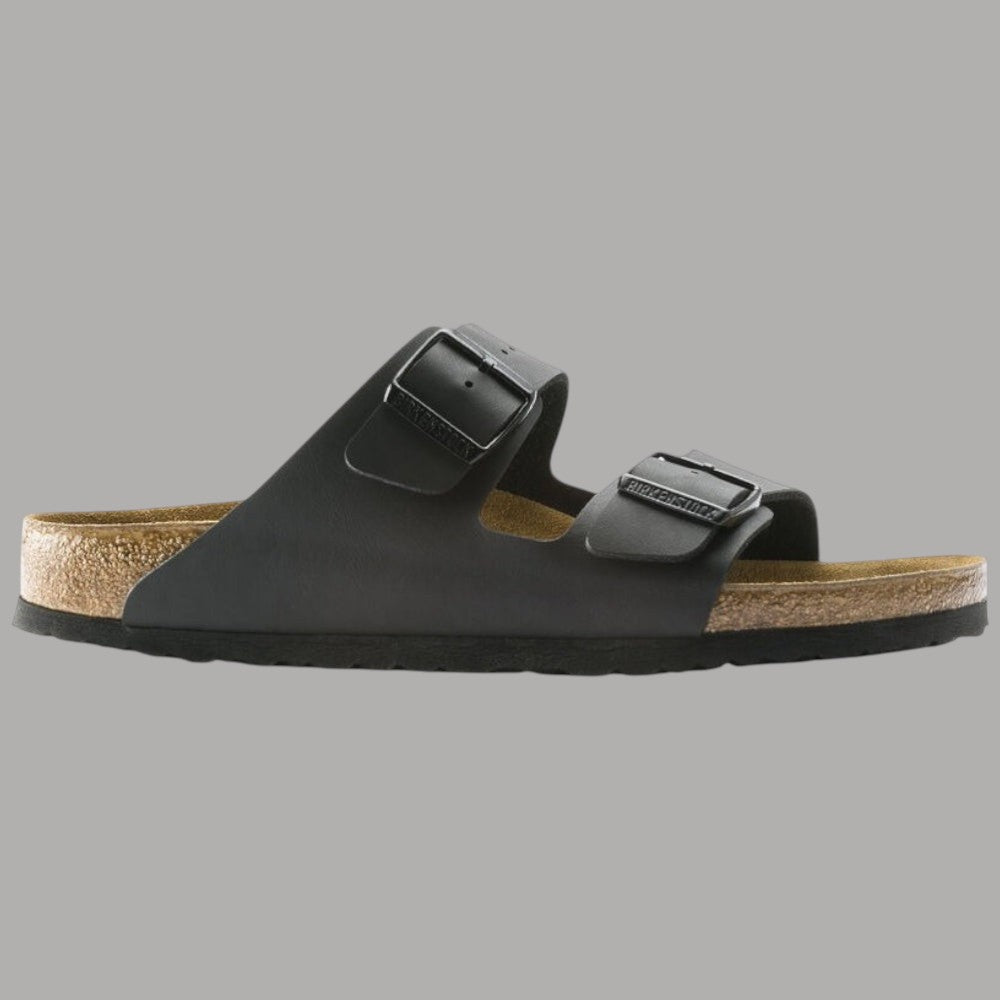 Ciabatte Birkenstock Arizona nere unisex con 2 fibbie e suola spessa