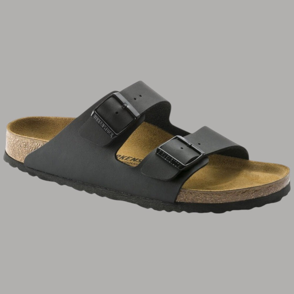 Ciabatte Birkenstock Arizona nere unisex con 2 fibbie e plantare anatomico