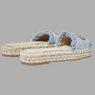 Ciabatte Espadrillas Denim Liu Jo con Logo Monogram e Orli Sfrangiati - Prodotti di Classe