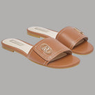 Ciabatte Flat Pelle Liu Jo con Logo Monogram SANDY 03 - Prodotti di Classe