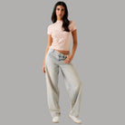 Cropped T-shirt Guess Logo Strass Slim Fit Donna - Prodotti di Classe