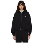 Felpa con cappuccio Dickies nera con zip frontale e tasche a marsupio