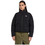 Piumino puffer da donna Dickies nero Summerdale, chiusura zip e tasche frontali