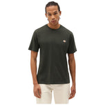 Maglietta Dickies verde oliva con logo sul petto, girocollo e maniche corte
