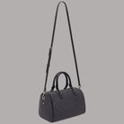 Borsa bauletto piccola Liu Jo con tracolla regolabile e motivo monogramma scuro
