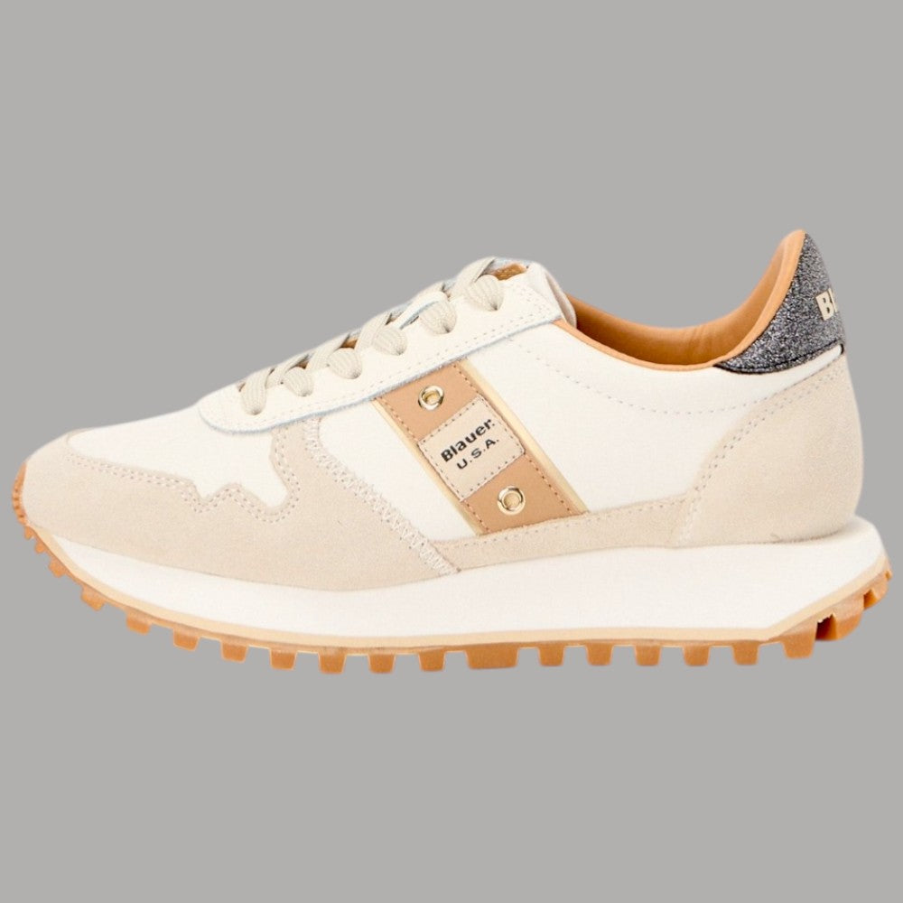 Eleganti BLAUER Sneakers Donna Glitterate in Pelle e Nylon - Prodotti di Classe