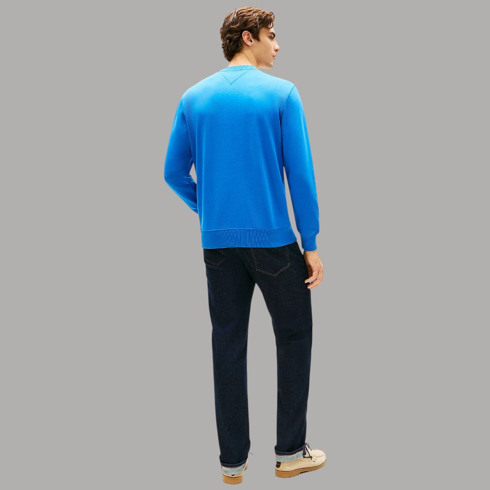 Felpa Girocollo Cotone Tommy Hilfiger con Bandierina Ricamata - Prodotti di Classe