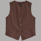 Gilet Donna Vero Moda in Misto Lino e Cotone con Bottoni - Prodotti di Classe
