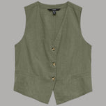 Gilet Donna Vero Moda in Misto Lino e Cotone con Bottoni - Prodotti di Classe