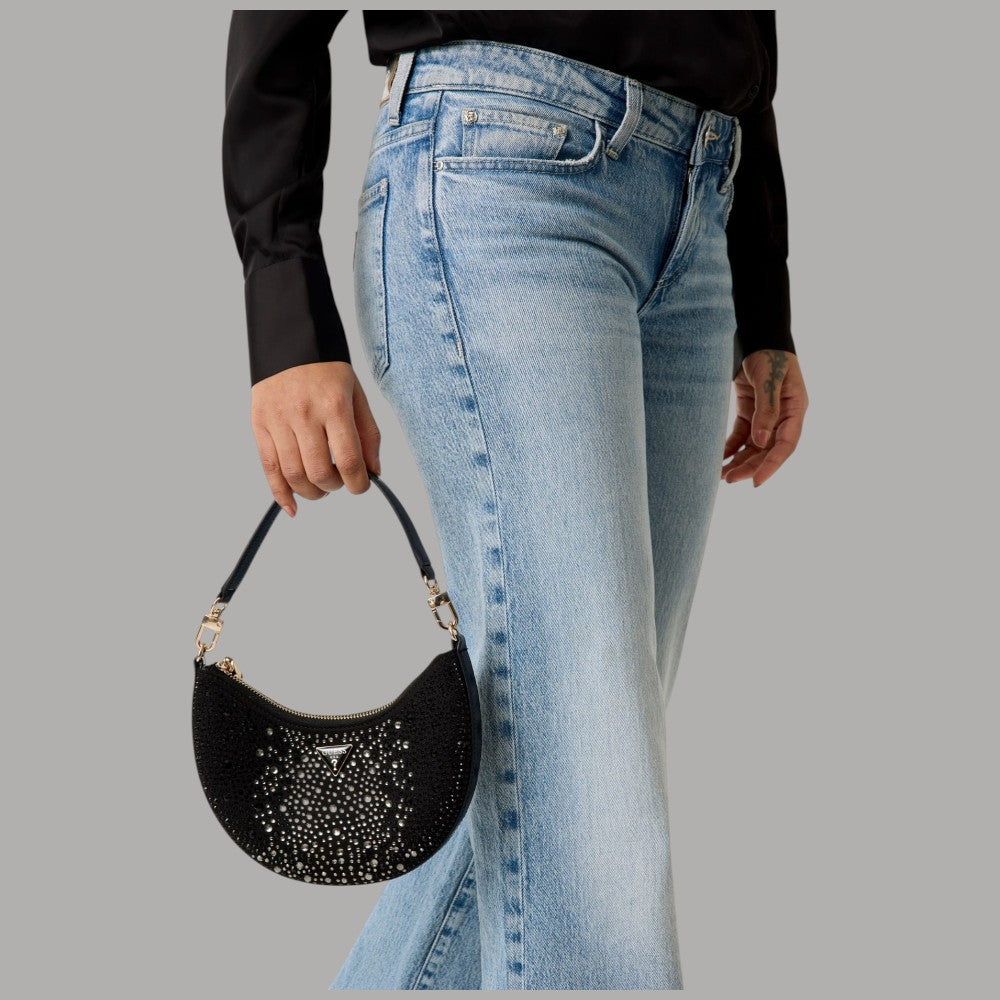 Guess Borsa Hobo con Strass Tasmin Eleganza Dorata - Prodotti di Classe