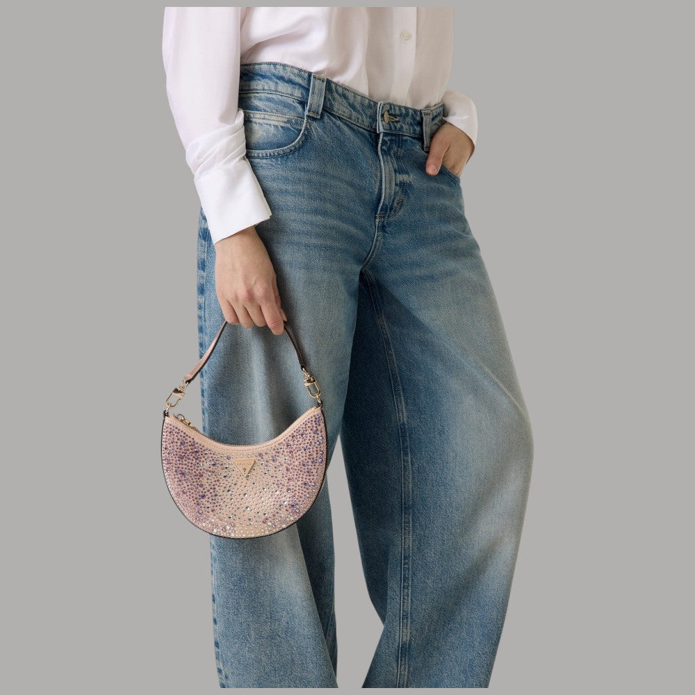 Guess Borsa Hobo con Strass Tasmin Eleganza Dorata - Prodotti di Classe