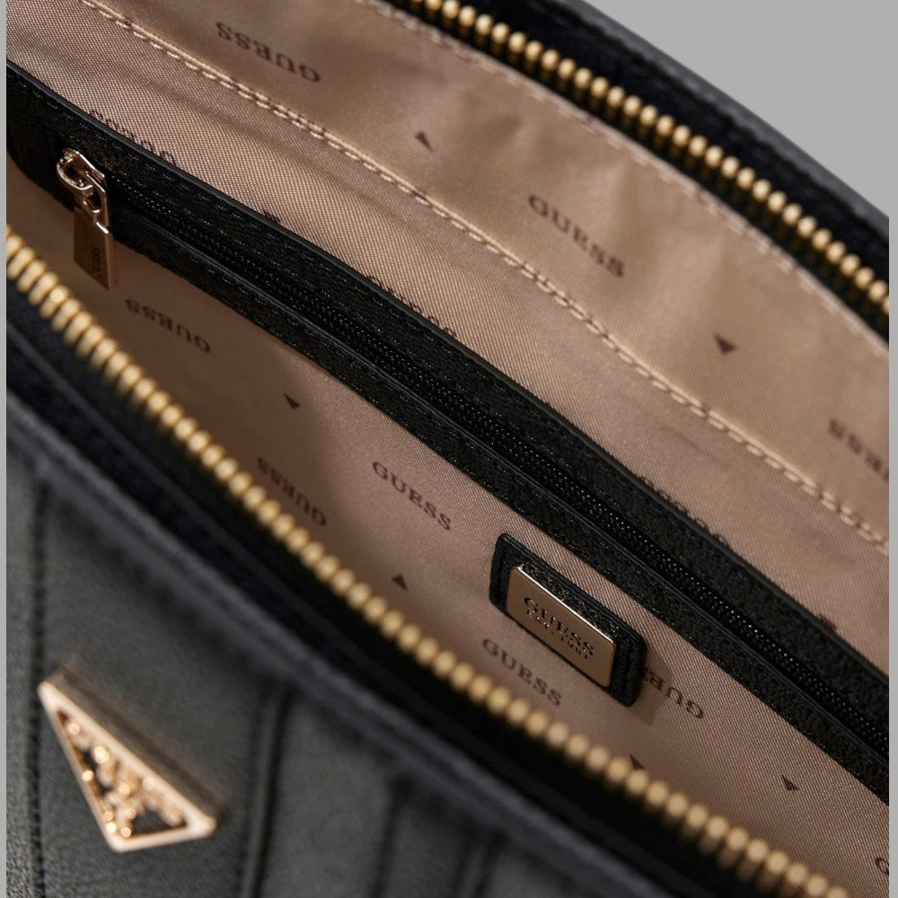 Guess Borsa Shopper Noelle con Logo Dorato, Charm Removibile - Prodotti di Classe