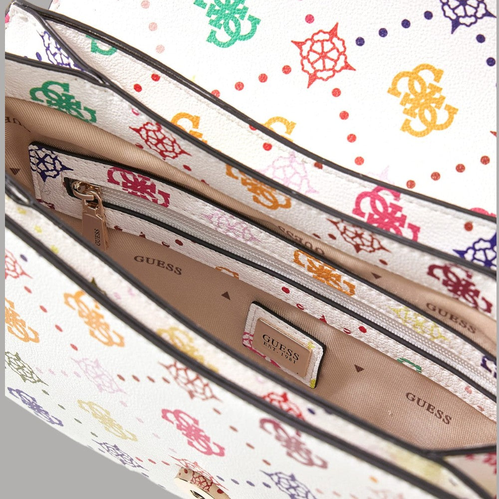 Guess Borsa Tracolla Flap Emelie Multicolor con Logo - Prodotti di Classe