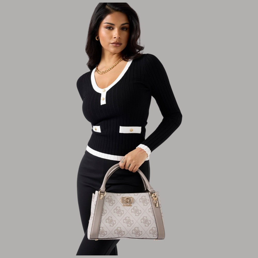 Guess Borsa a Mano Logo 4G Karnilla con Tracolla Removibile - Prodotti di Classe