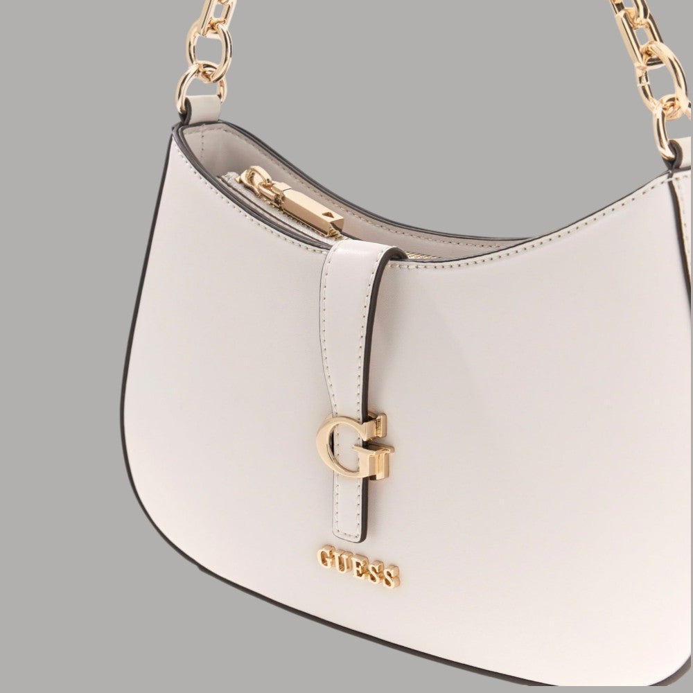 Guess Borsa a Spalla Carrie in Similpelle con Logo e Zip dorata - Prodotti di Classe