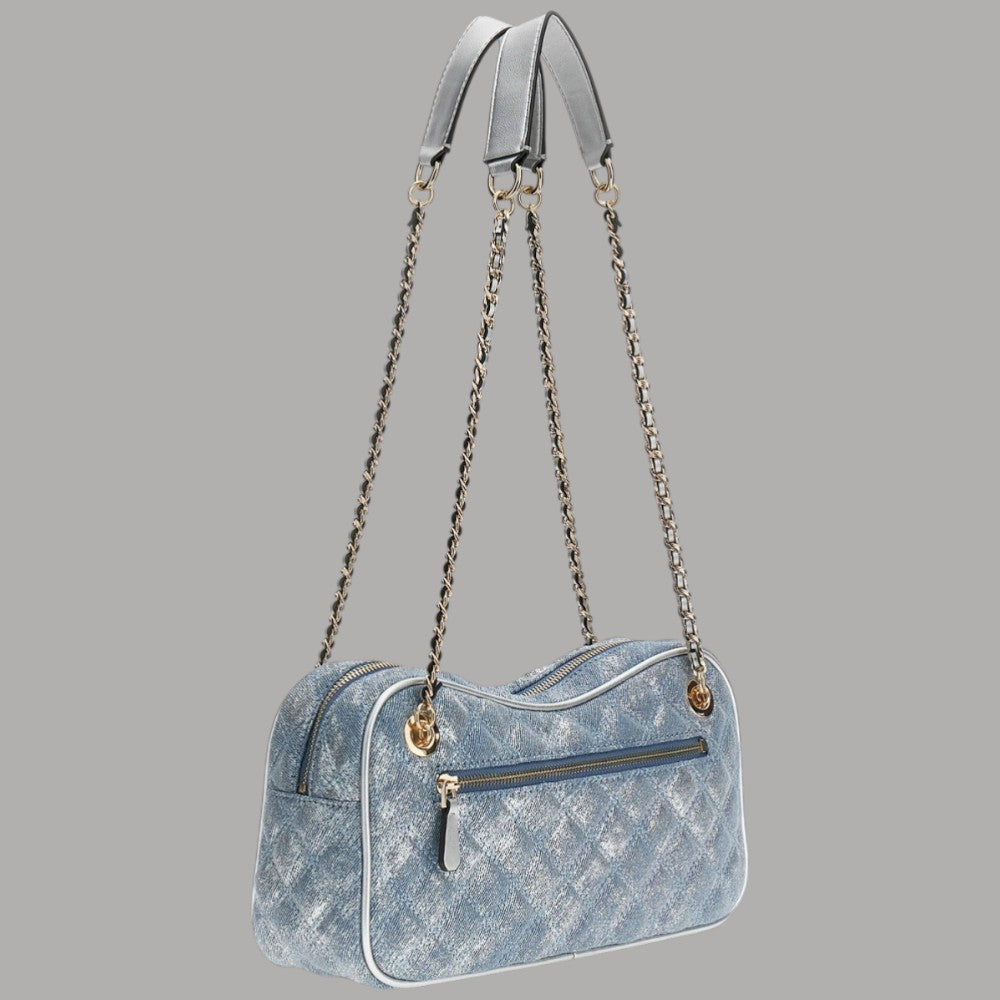Guess Borsa a Tracolla Giully Denim Glitterato Elegante - Prodotti di Classe