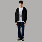 Guess felpa nera con zip NEW TECH M6RQ05KD132 - Prodotti di Classe