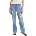 Jeans Guess in denim blu chiaro con strappi alle ginocchia e orlo sfrangiato