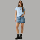 T-shirt Guess GJ celeste maniche corte e stampa “I ♥ GJ” al centro