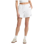 Pantaloncini tuta bianchi con coulisse in vita e tasche laterali