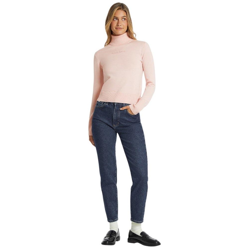 Guess Jeans pullover rosa collo alto mini logo W4BR15Z3HO2G6R4 Maglieria Guess Jeans