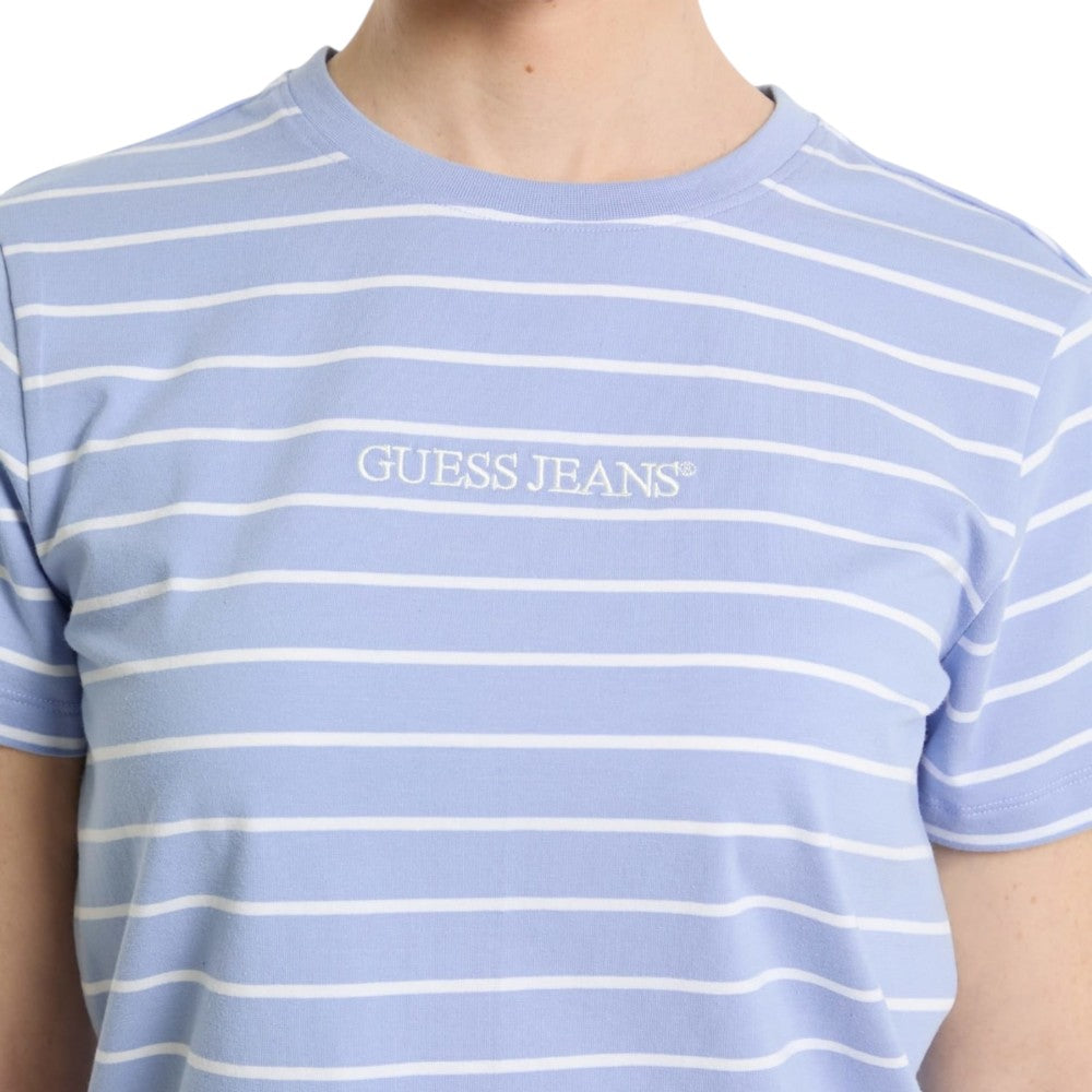 Guess Jeans t-shirt a righe logo ricamato W4BI53 KCIE1 S75Z T-shirt Guess Jeans